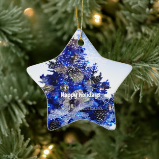 Kerstboom decoratie blauw