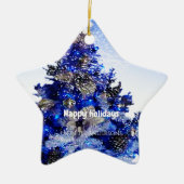 Kerstboom decoratie blauw (Voorkant)