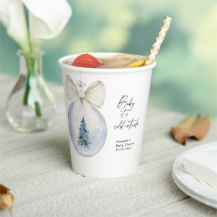 Kerstboom decoratie met strik Baby shower Papieren Bekers