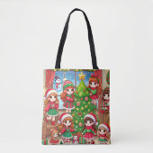 Kerstboom decoratie samen tote bag (Voorkant)