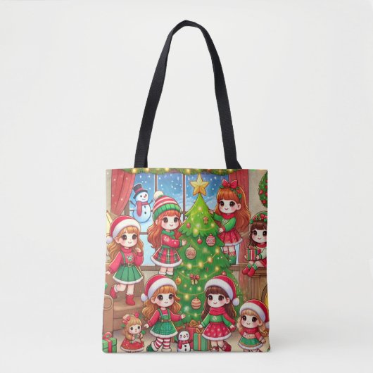 Kerstboom decoratie samen tote bag (Voorkant)