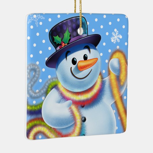 Kerstboom decoratie Snowman & tinsel. (Rechts)