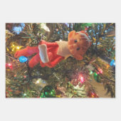 Kerstboom decoraties Close-up foto Inpakpapier Vel (Voorkant 3)