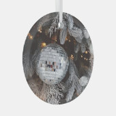 Kerstboom decoraties, feestelijke lichte achtergro glas ornament (Voorkant Rechts)