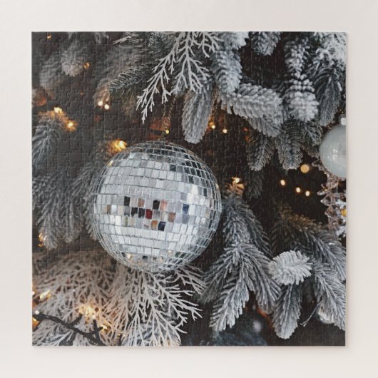 Kerstboom decoraties, feestelijke lichte achtergro legpuzzel (Verticaal)