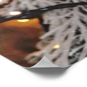 Kerstboom decoraties, feestelijke lichte achtergro poster (Hoek)