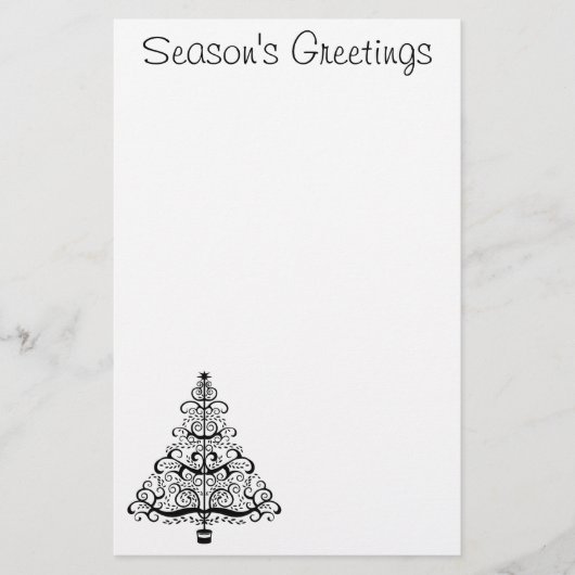 Kerstboom decoratieve Victoriaanse rol Briefpapier (Voorkant)