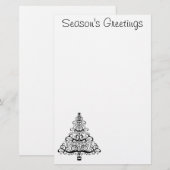 Kerstboom decoratieve Victoriaanse rol Briefpapier (Voorkant / Achterkant)