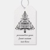 Kerstboom decoratieve Victoriaanse rol Cadeaulabel (Voorkant)