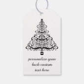 Kerstboom decoratieve Victoriaanse rol Cadeaulabel (Achterkant)