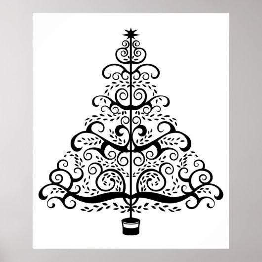 Kerstboom decoratieve Victoriaanse rol Poster (Voorkant)