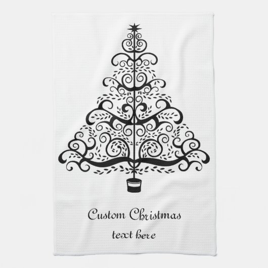 Kerstboom decoratieve Victoriaanse rol Theedoek (Verticaal)