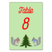 Kerstboom Decorating Eekhoorns Custom Kaart (Voorkant)