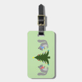 Kerstboom Decorating Eekhoorns Custom Name Bagagelabel (Voorkant verticaal)