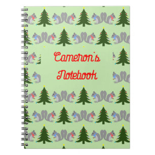 Kerstboom Decorating Eekhoorns Custom Notitieboek