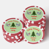Kerstboom Decorating Eekhoorns Custom Poker Chips (Opstapeling)