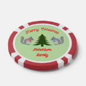 Kerstboom Decorating Eekhoorns Custom Poker Chips (Enkel)
