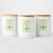 Kerstboom Decorating Eekhoorns Custom Wedding Voedselcontainer Etiket (Flessen)