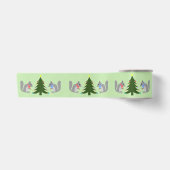 Kerstboom Decorating Eekhoorns Patroon Satijnen Lint (Voorkant)