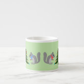 Kerstboom decoreren eekhoorns espresso kop (Voorkant)