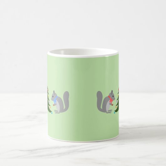 Kerstboom decoreren eekhoorns koffiemok (Center)