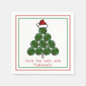 Kerstboom dek de zalen met pickleballs servet (Voorkant)