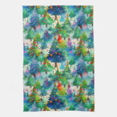 Kerstboom dennenpatroon theedoek (Verticaal)