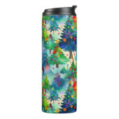 Kerstboom dennenpatroon thermosbeker (Gedraaid links)