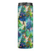 Kerstboom dennenpatroon thermosbeker (Achterkant)