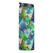 Kerstboom dennenpatroon thermosbeker (Geroteerd rechts)