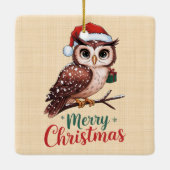 Kerstboom - Design Festif Merry Christmas Keramisch Ornament (Achterkant)