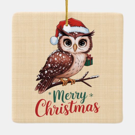 Kerstboom - Design Festif Merry Christmas Keramisch Ornament (Achterkant)