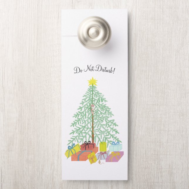 Kerstboom Deur Hanger (Op knop)
