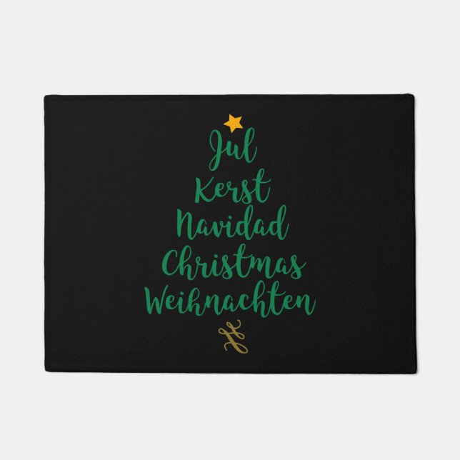 kerstboom deurmat (Voorkant)