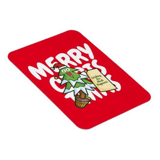 kerstboom die geluk wenst magneet (Rechterzijde)