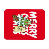 kerstboom die geluk wenst magneet (Horizontaal)