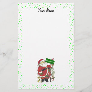 Kerstboom Dieren Groene Polka Dots Briefpapier