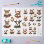 Kerstboom dieren tissuepapier (Craft)