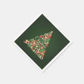 Kerstboom dinerfeest servet (Hoek)