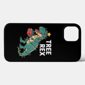 Kerstboom Dinosaur T-Rex Pyjama Kerstlichtjes  Case-Mate iPhone Case (Achterkant (horizontaal))