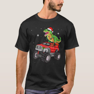 Kerstboom dinosaurus vrachtwagen Monster santa Paj T-shirt