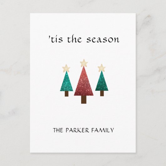 Kerstboom 'dit is het kerstseizoen briefkaart (Voorkant)
