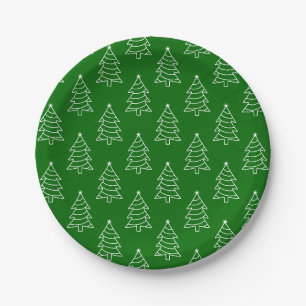 Kerstboom Donkergroene Achtergrond Papieren Bord