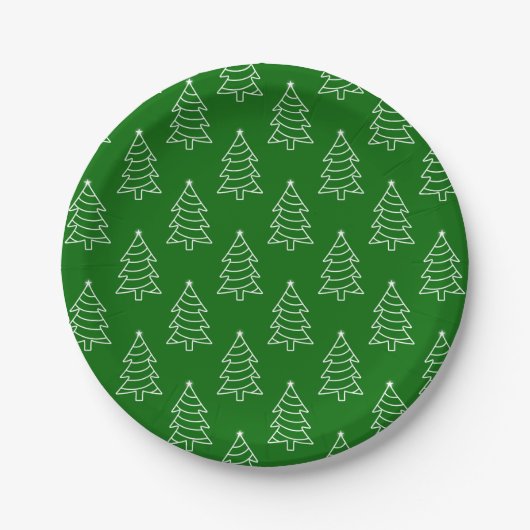 Kerstboom Donkergroene Achtergrond Papieren Bord (Voorkant)