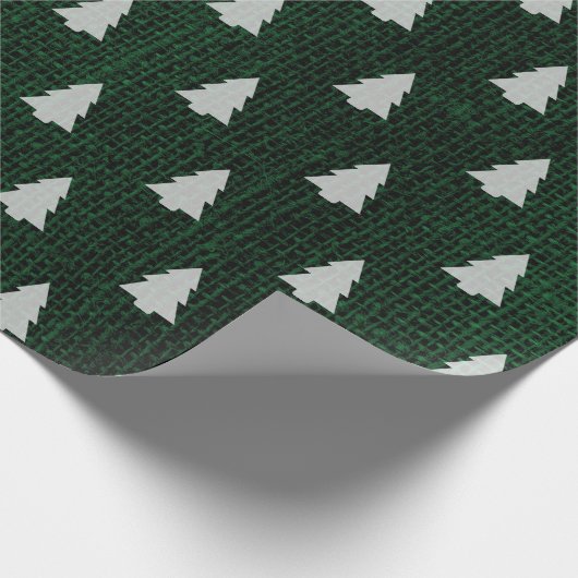 kerstboom - donkergroene omhulling cadeaupapier (Hoek)