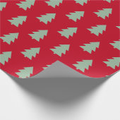 Kerstboom Donkerrood Cadeaupapier (Hoek)
