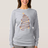 Kerstboom Doodle Art T-shirt met lange mouwen (Voorkant)