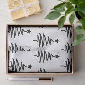 Kerstboom Doodle Design Tissuepapier (Geschenk)