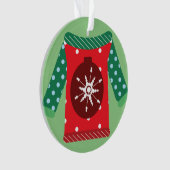Kerstboom Doodle Foto Ornament (voorkant)