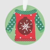 Kerstboom Doodle Foto Ornament (voorkant)